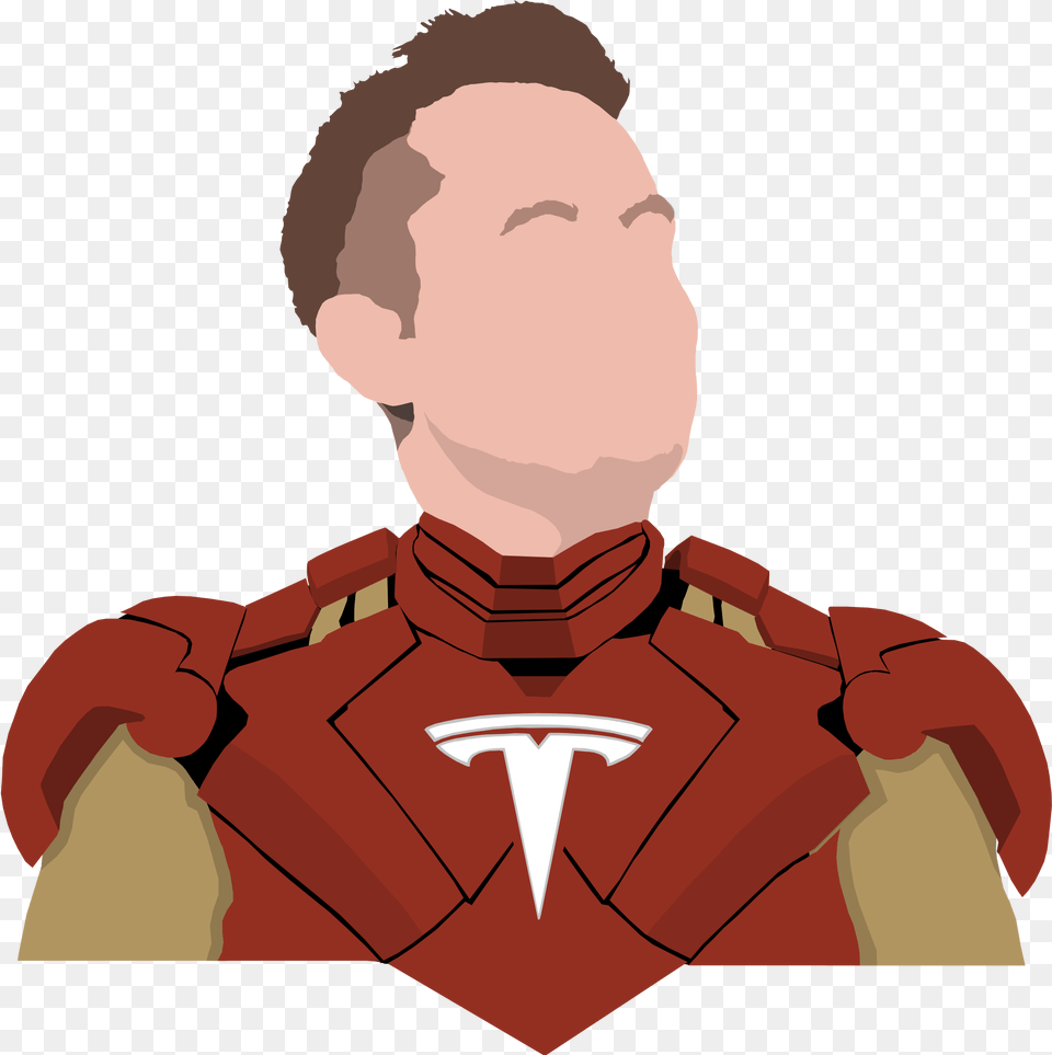 Cartoon Elon Musk Iron Man, Adult, Body Part, Face, Head Png Image
