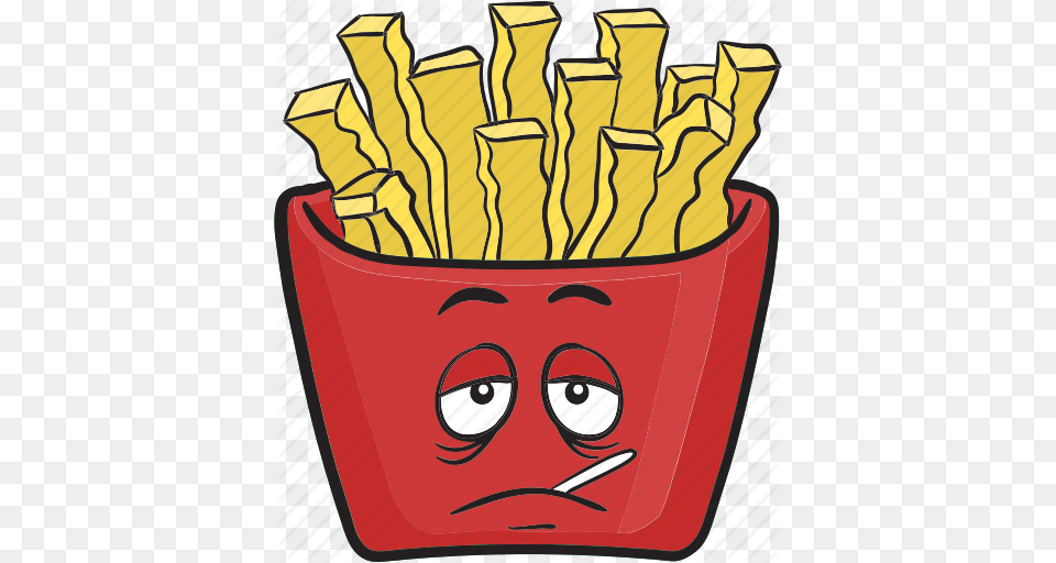 Cartoon Emoji Fast Food French Fries Fry Icon, Baby, Person, Face, Head Free Transparent Png