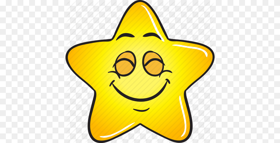 Cartoon Emoji Gold Smiley Star Icon, Star Symbol, Symbol, Person, Face Free Png