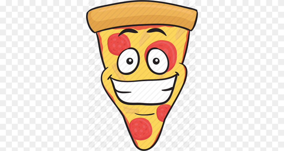 Cartoon Emoji Pizza Slice Smiley Icon, Cream, Dessert, Food, Ice Cream Free Png