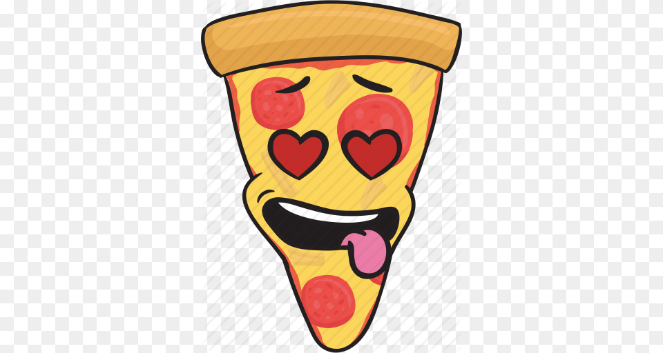 Cartoon Emoji Pizza Slice Smiley Icon, Cream, Dessert, Food, Ice Cream Free Transparent Png