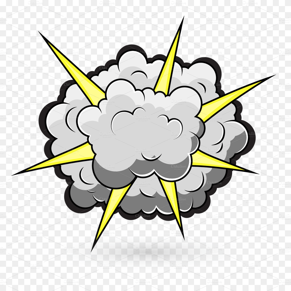 Cartoon Explosion Fighting Cloud, Flower, Plant, Body Part, Hand Png Image
