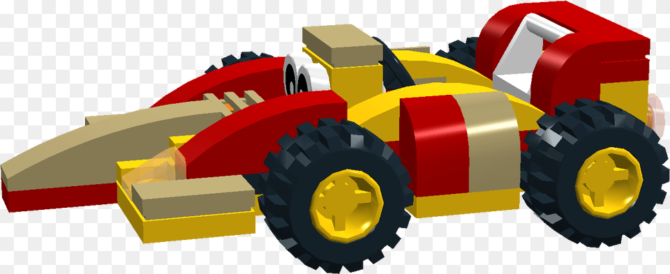 Cartoon F1 Racecar Model Car, Bulldozer, Machine, Tire, Grass Png