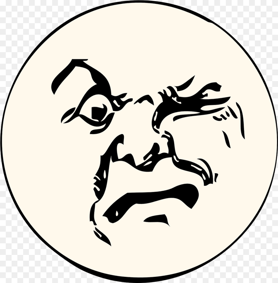 Cartoon Face On The Moon, Stencil, Head, Person, Baby Png