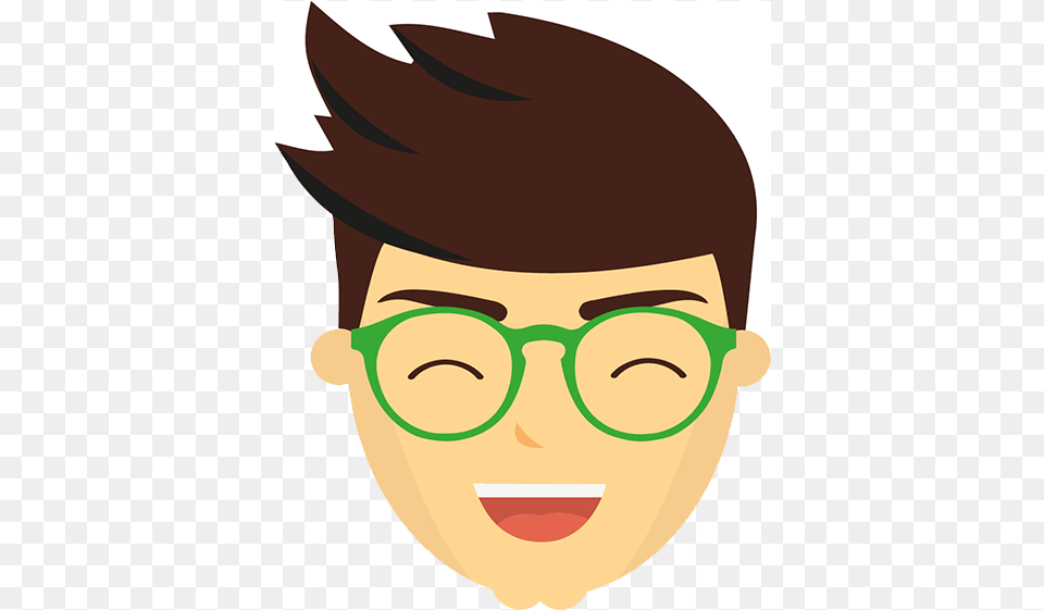 Cartoon Face With Glasses, Accessories, Head, Person, Photography Free Png Download