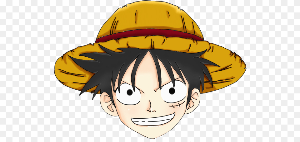 Cartoon Faces Anime One Chopper One Piece Bob One Piece Luffy Face, Clothing, Hat, Book, Comics Png