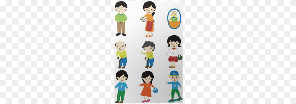 Cartoon Family Of, Baby, Person, Face, Head Free Png Download