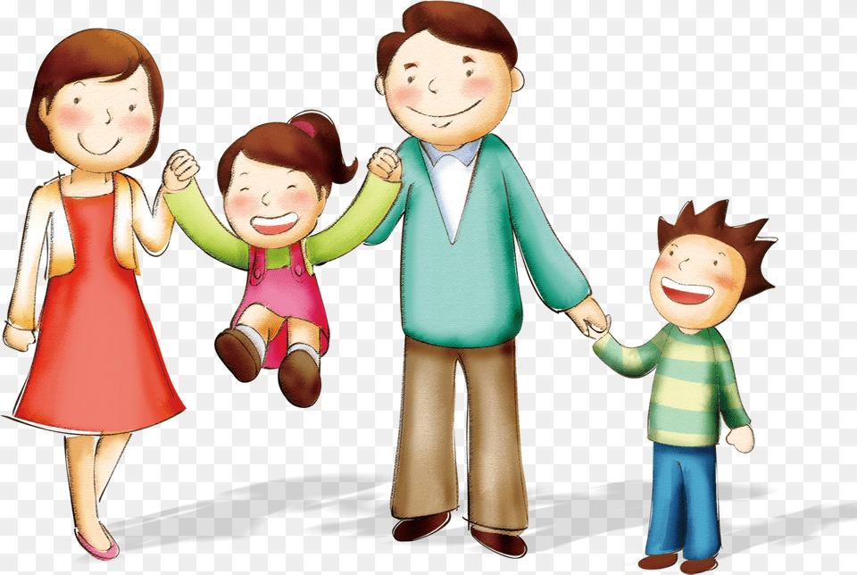 Cartoon Family Pic, Doll, Toy, Baby, Face Png Image