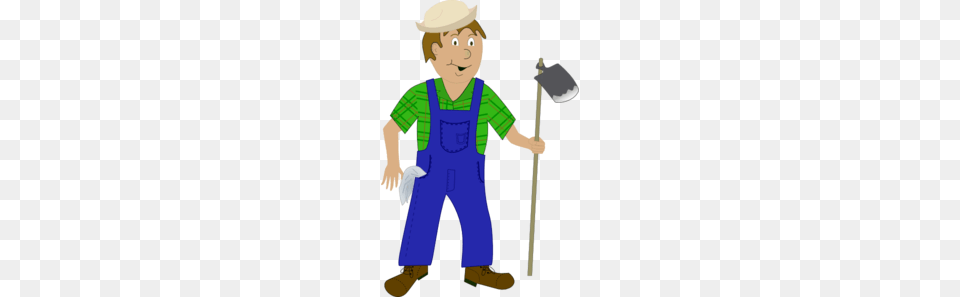 Cartoon Farmer With Hoe Clip Art, Cleaning, Person, Face, Head Free Transparent Png