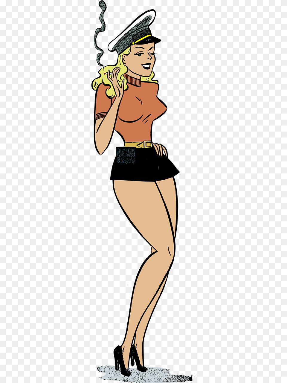 Cartoon Female Pin Up, Book, Publication, Comics, Adult Png