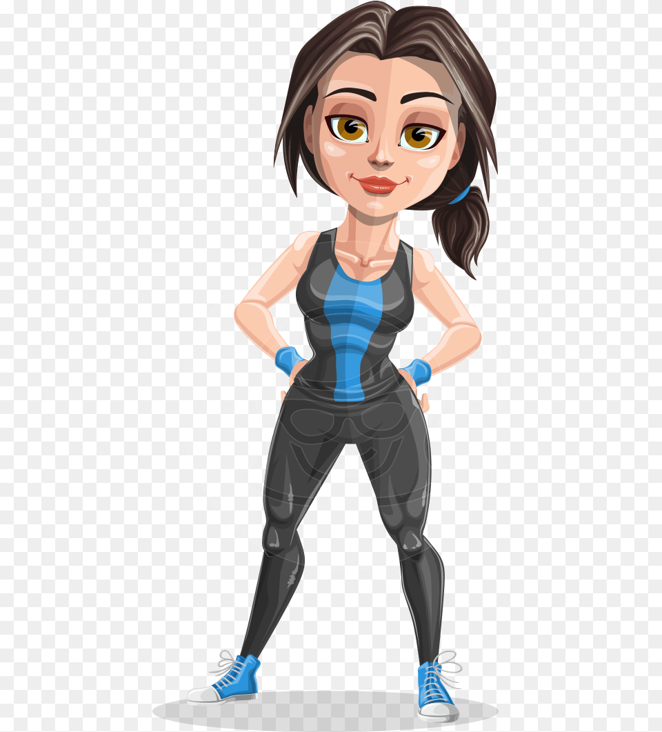 Cartoon Female Weight Lifter, Book, Comics, Publication, Clothing Free Png Download