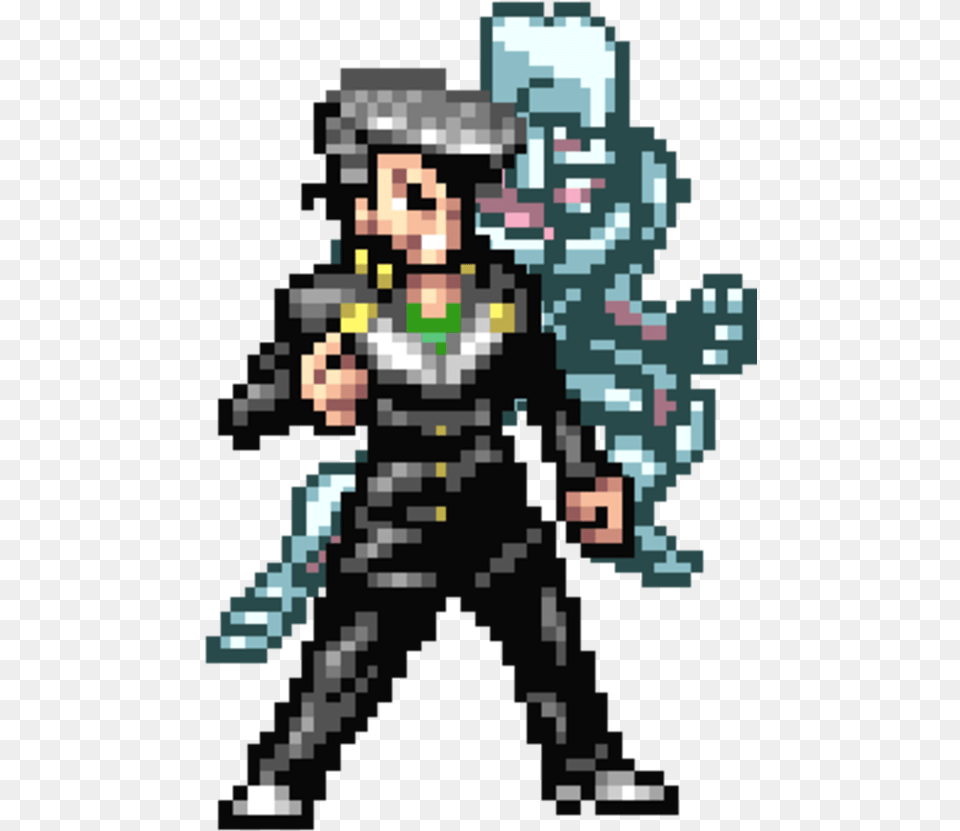 Cartoon Fictional Character Technology Jojo39s Bizarre Adventure Pixel Art, People, Person, Qr Code, Adult Free Png