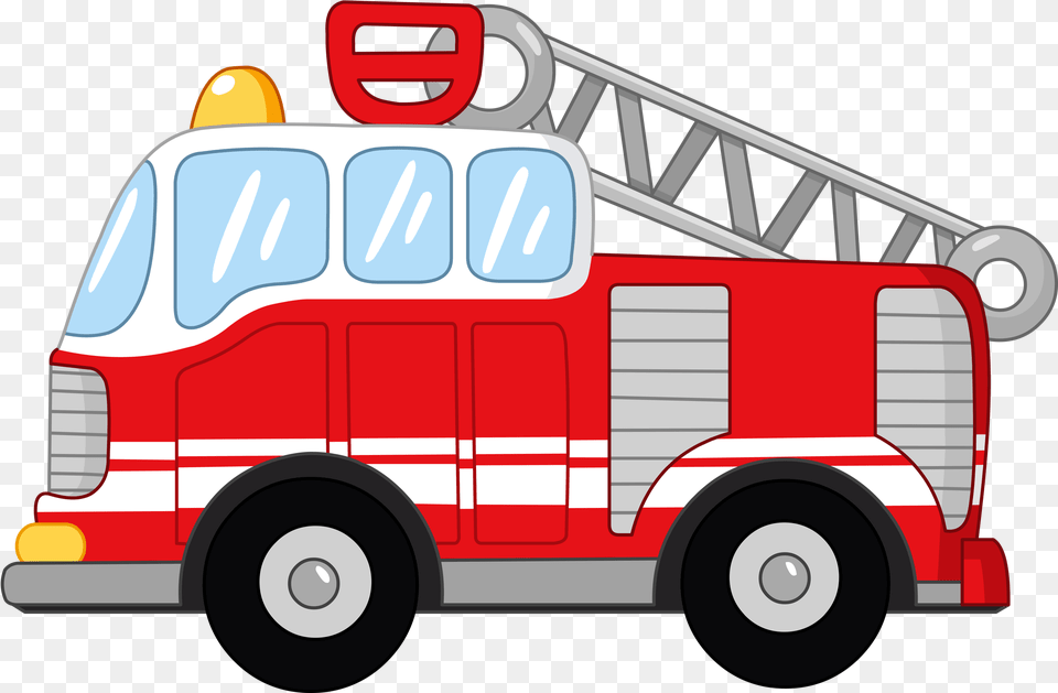 Cartoon Fire Engine Clip Art Fire Truck Vector Carro De Bombero Animado, Transportation, Vehicle, Fire Truck, Moving Van Free Png