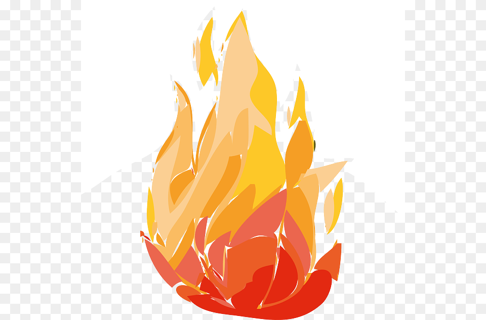 Cartoon Fire Flames, Flame, Bonfire Png Image