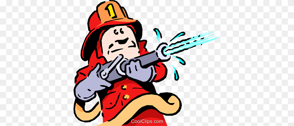 Cartoon Fireman Royalty Vector Clip Art Illustration, Baby, Person, Firearm, Weapon Free Png