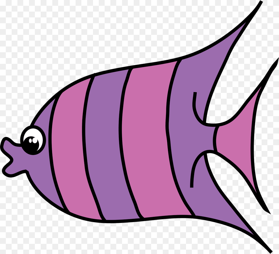 Cartoon Fish Clipart, Animal, Sea Life, Shark, Purple Png Image