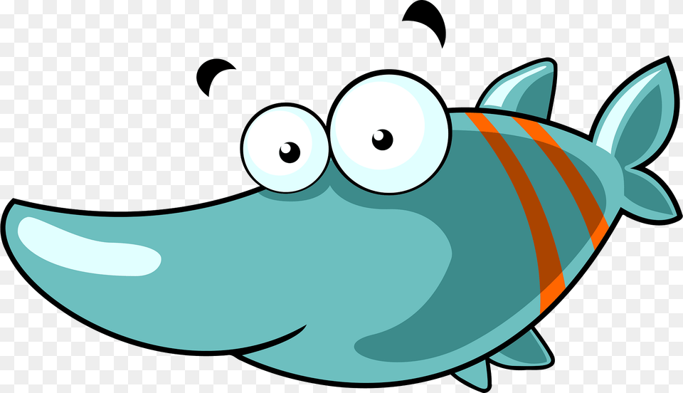 Cartoon Fish Clipart, Animal, Sea Life, Shark, Dolphin Png Image