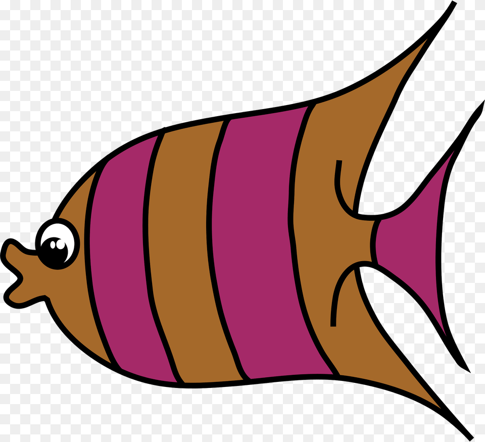 Cartoon Fish Clipart, Angelfish, Animal, Sea Life, Shark Png