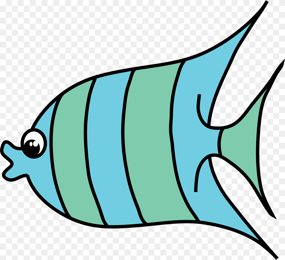 Cartoon Fish Clipart, Animal, Sea Life, Angelfish, Shark Png Image
