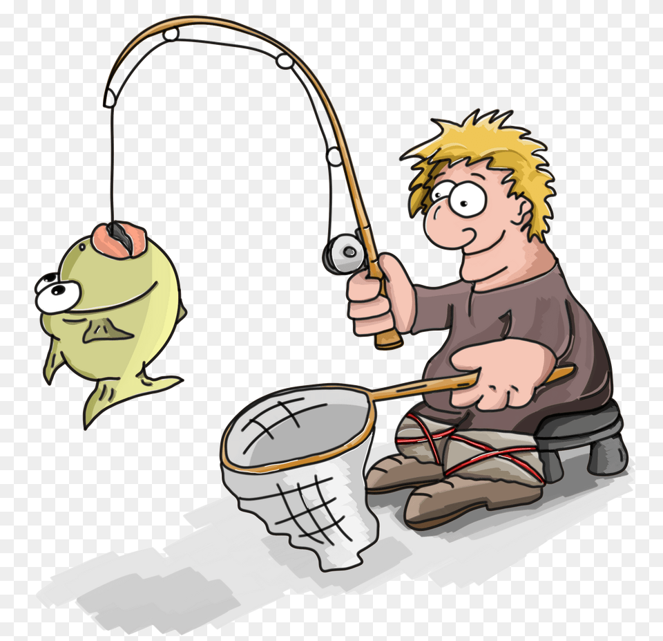 Cartoon Fisherman Clipart, Angler, Fishing, Leisure Activities, Outdoors Free Png Download