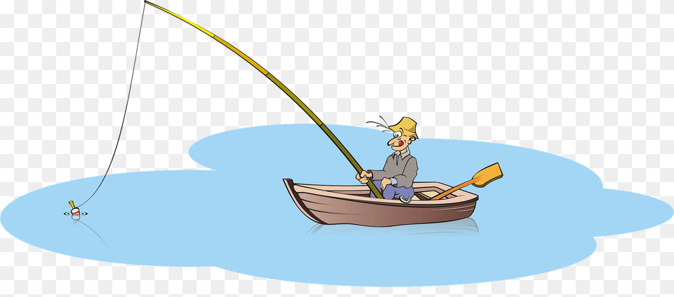 Cartoon Fisherman Clipart, Angler, Fishing, Leisure Activities, Outdoors Free Png