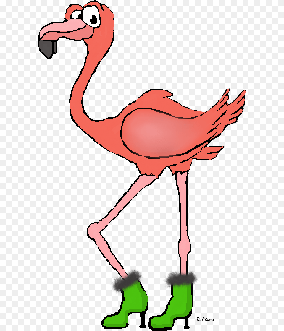 Cartoon Flamingo Feet, Adult, Female, Person, Woman Free Png