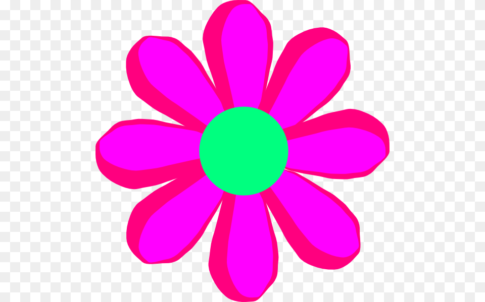 Cartoon Flowers Cartoon Pink Flower, Dahlia, Daisy, Petal, Plant Png Image