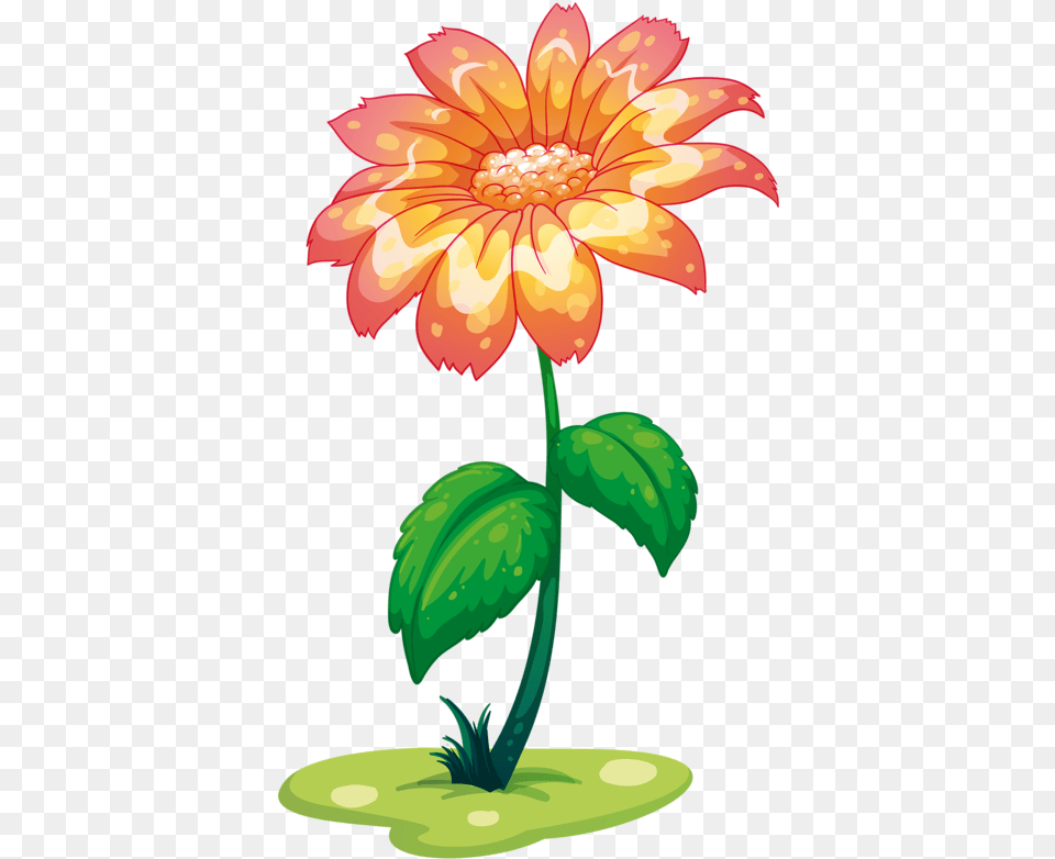Cartoon Flowers Giant Flowers Flower Clipart Daisy Dos Plantas Con Flores, Dahlia, Plant, Petal Free Png Download
