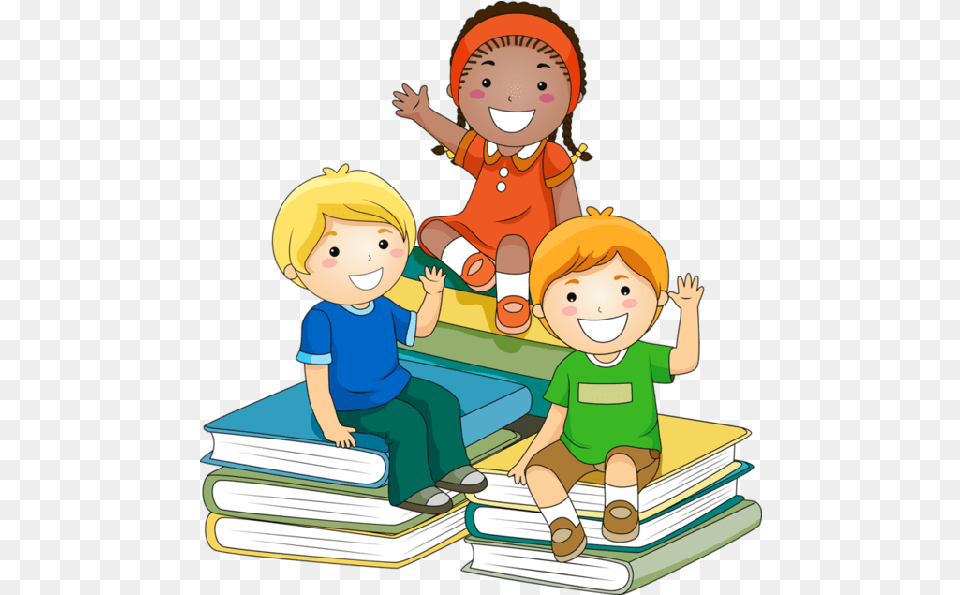 Cartoon For School Vector Kids Learning Clipart, Book, Comics, Publication, Baby Free Png Download