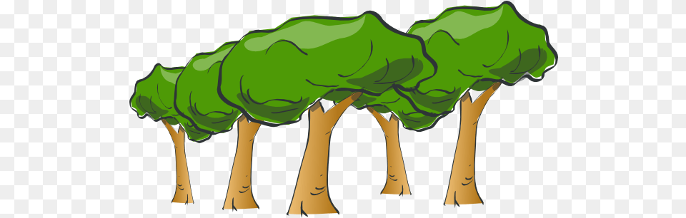 Cartoon Forest Image Tree Clipart Transparent Background, Green, Plant, Vegetation, Outdoors Png
