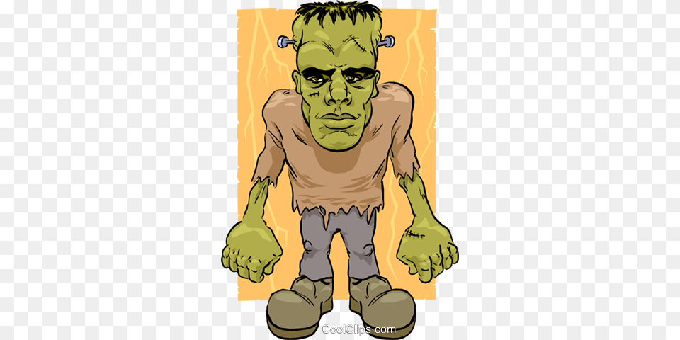 Cartoon Frankenstein Royalty Vector Clip Art Illustration Cartoon Frankenstein Monster, Baby, Person, Cleaning, Face Png