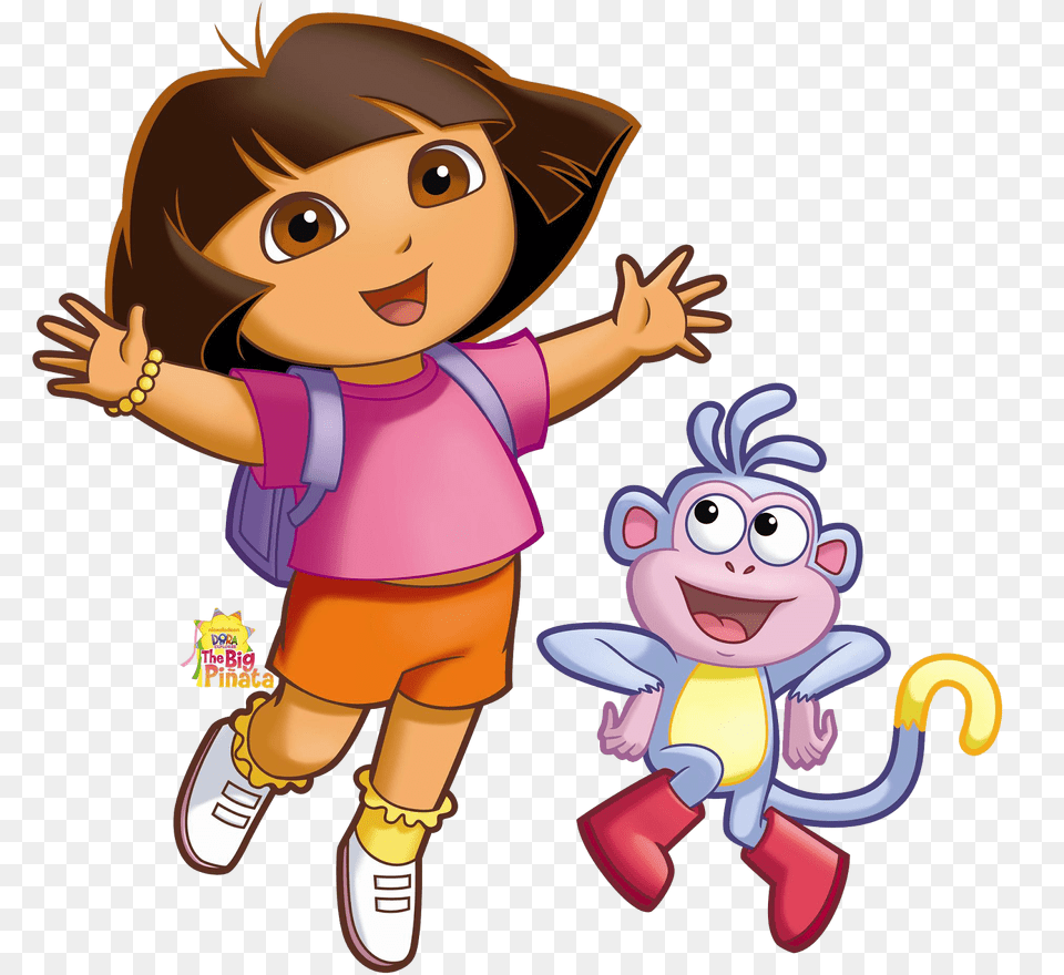 Cartoon Free Download Dora The Explorer Cartoon, Baby, Person, Book, Comics Png