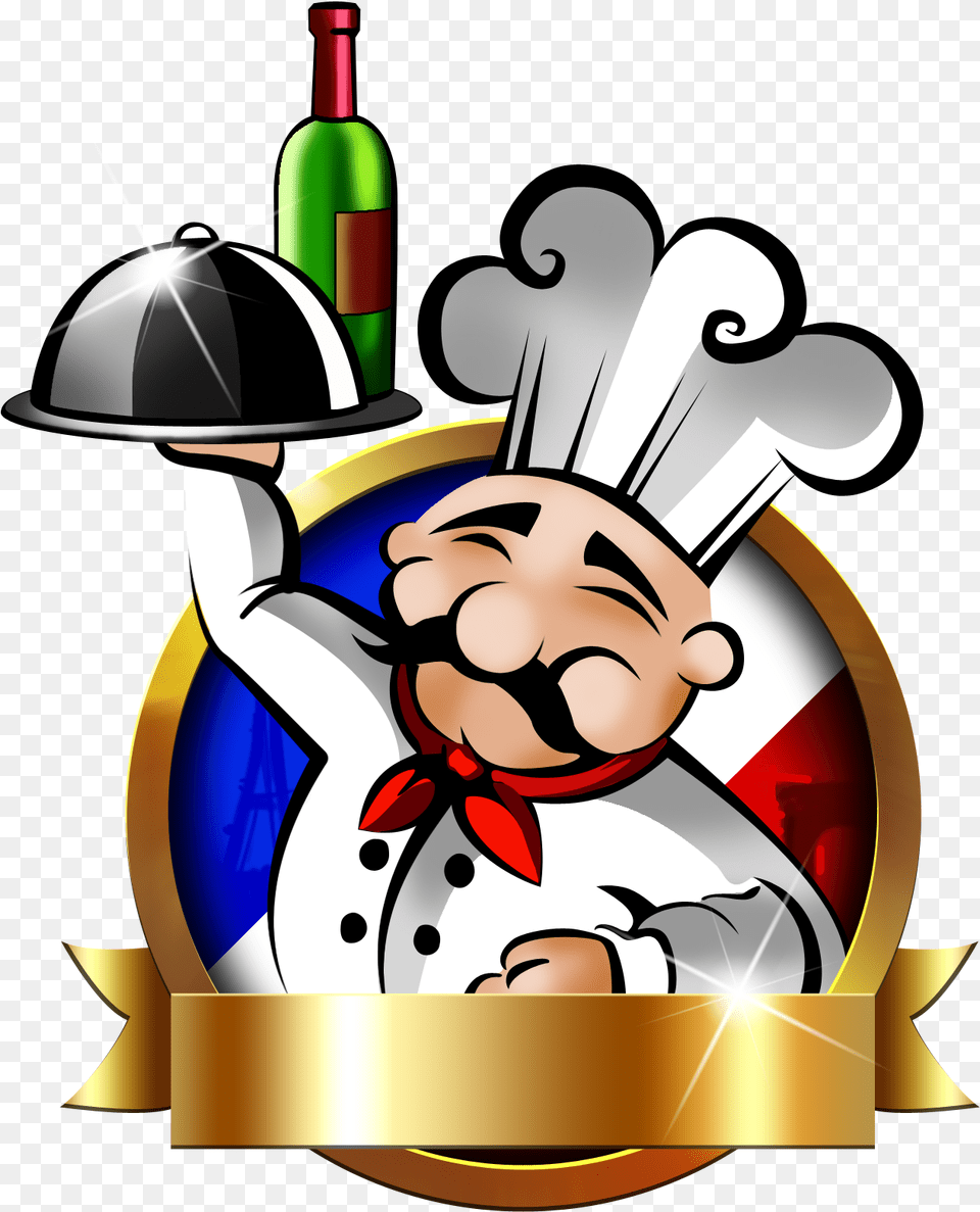 Cartoon French Chef, People, Person, Bottle, Face Png Image