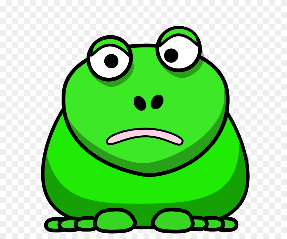 Cartoon Frog, Green, Amphibian, Animal, Wildlife Free Png Download