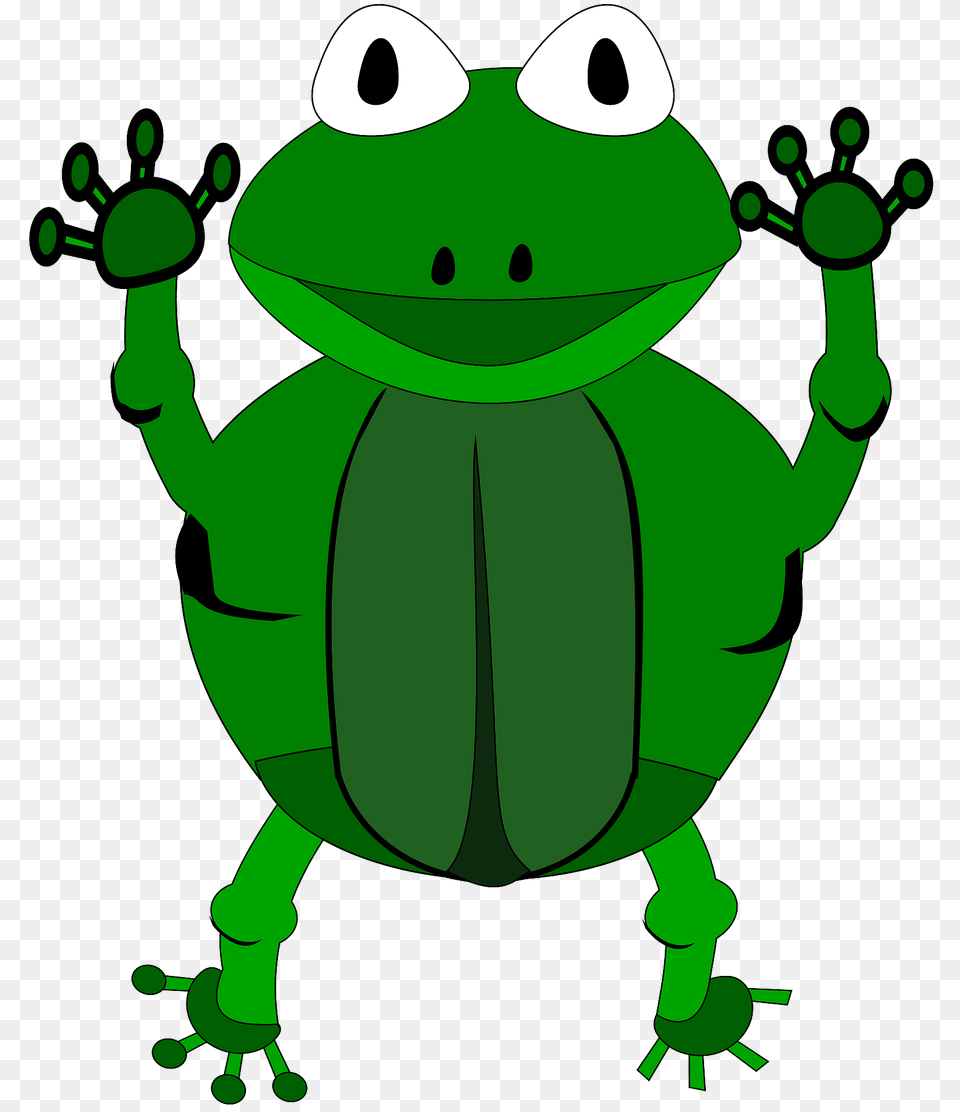Cartoon Frog Clipart, Amphibian, Animal, Green, Wildlife Free Transparent Png