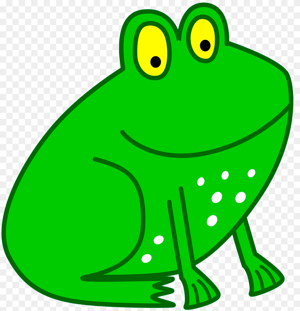 Cartoon Frog Clipart, Green, Amphibian, Animal, Wildlife Free Png