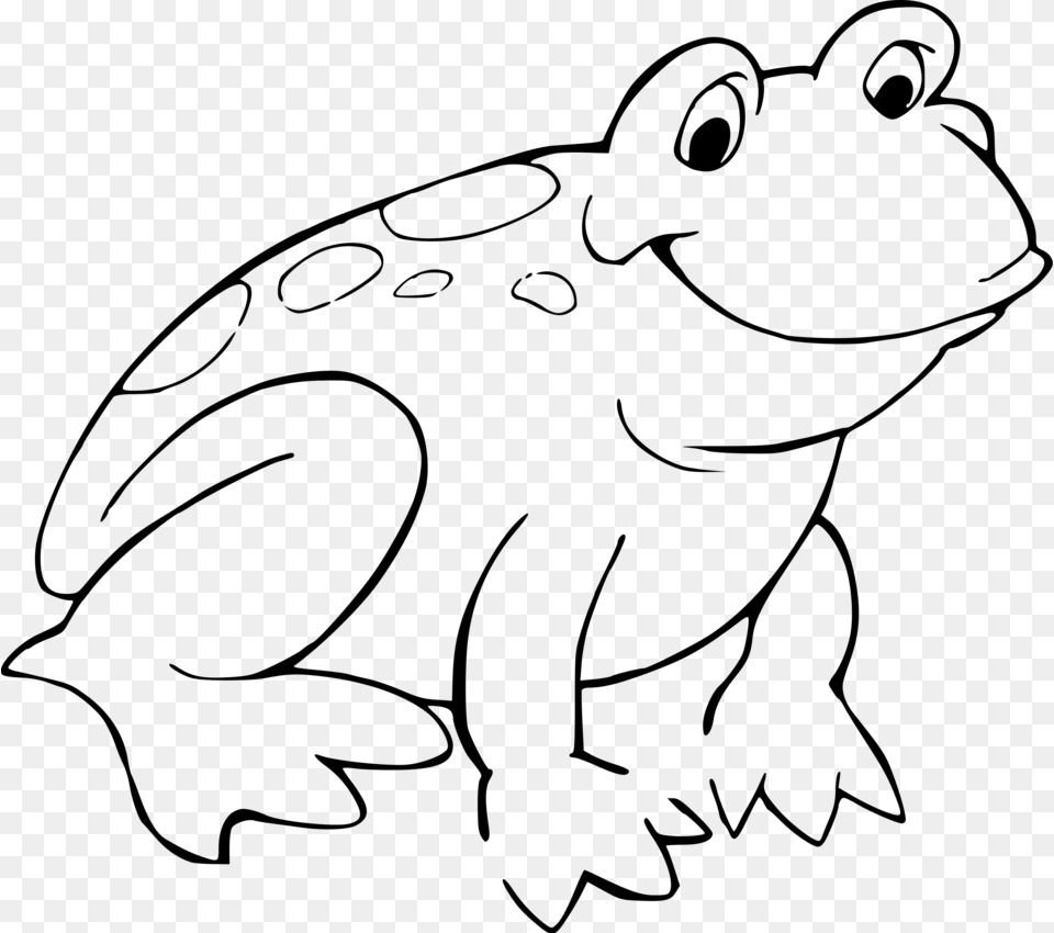 Cartoon Frog Drawing At Getdrawings Com Toad Cartoon Black And White, Gray Png