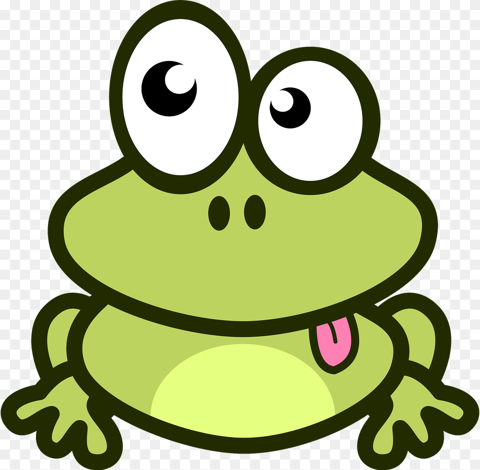 Cartoon Frog Showing Tongue Clipart, Amphibian, Animal, Wildlife, Nature Free Transparent Png