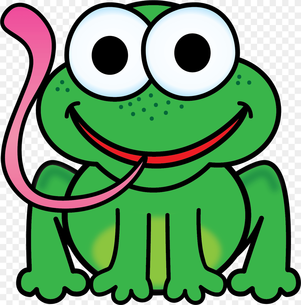 Cartoon Frog Sticking Tongue Out, Animal, Amphibian, Wildlife, Bear Free Png