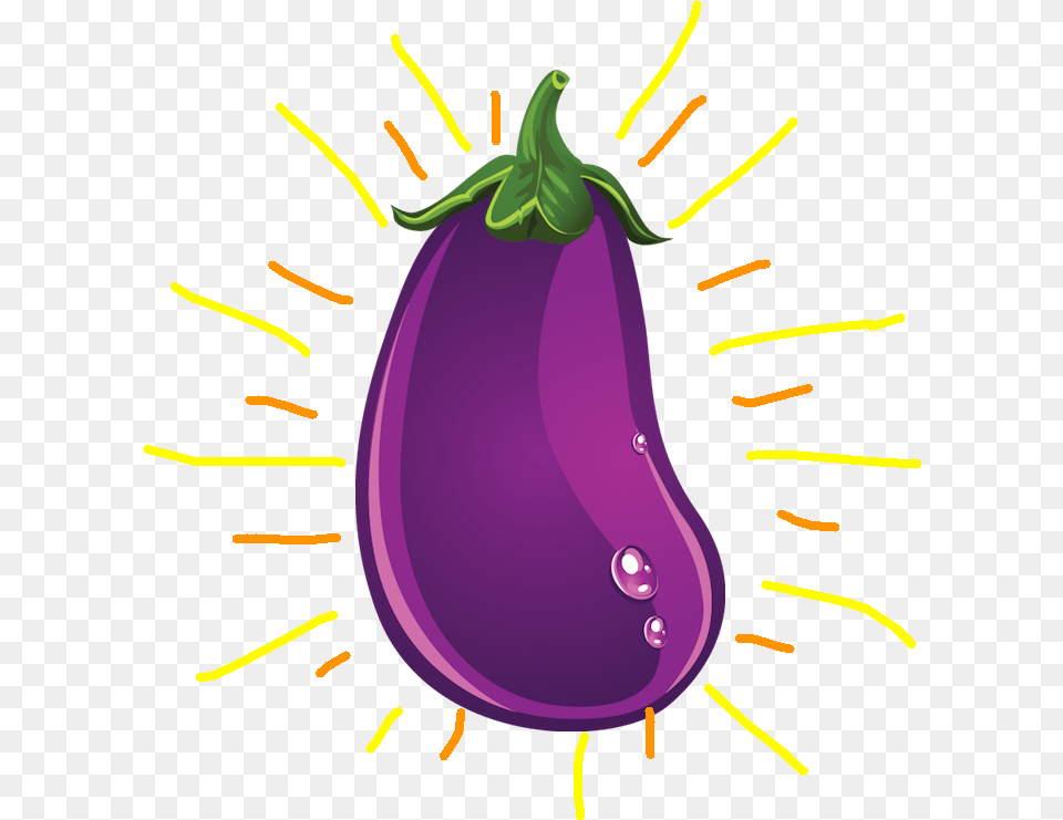 Cartoon Fruits And Vegetables Clipart, Food, Produce, Eggplant, Plant Png Image