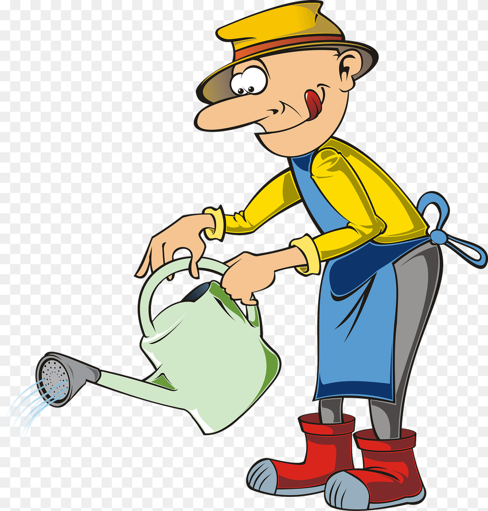 Cartoon Gardener Clipart, Baby, Person, Cleaning, Face Png Image