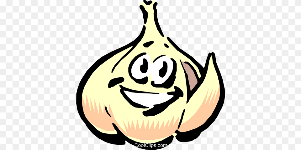 Cartoon Garlic Royalty Vector Clip Art Illustration, Food, Produce, Fruit, Plant Free Png