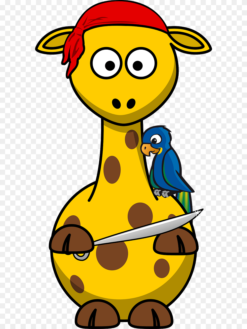 Cartoon Giraffe, Animal, Beak, Bird, Snowman Free Transparent Png