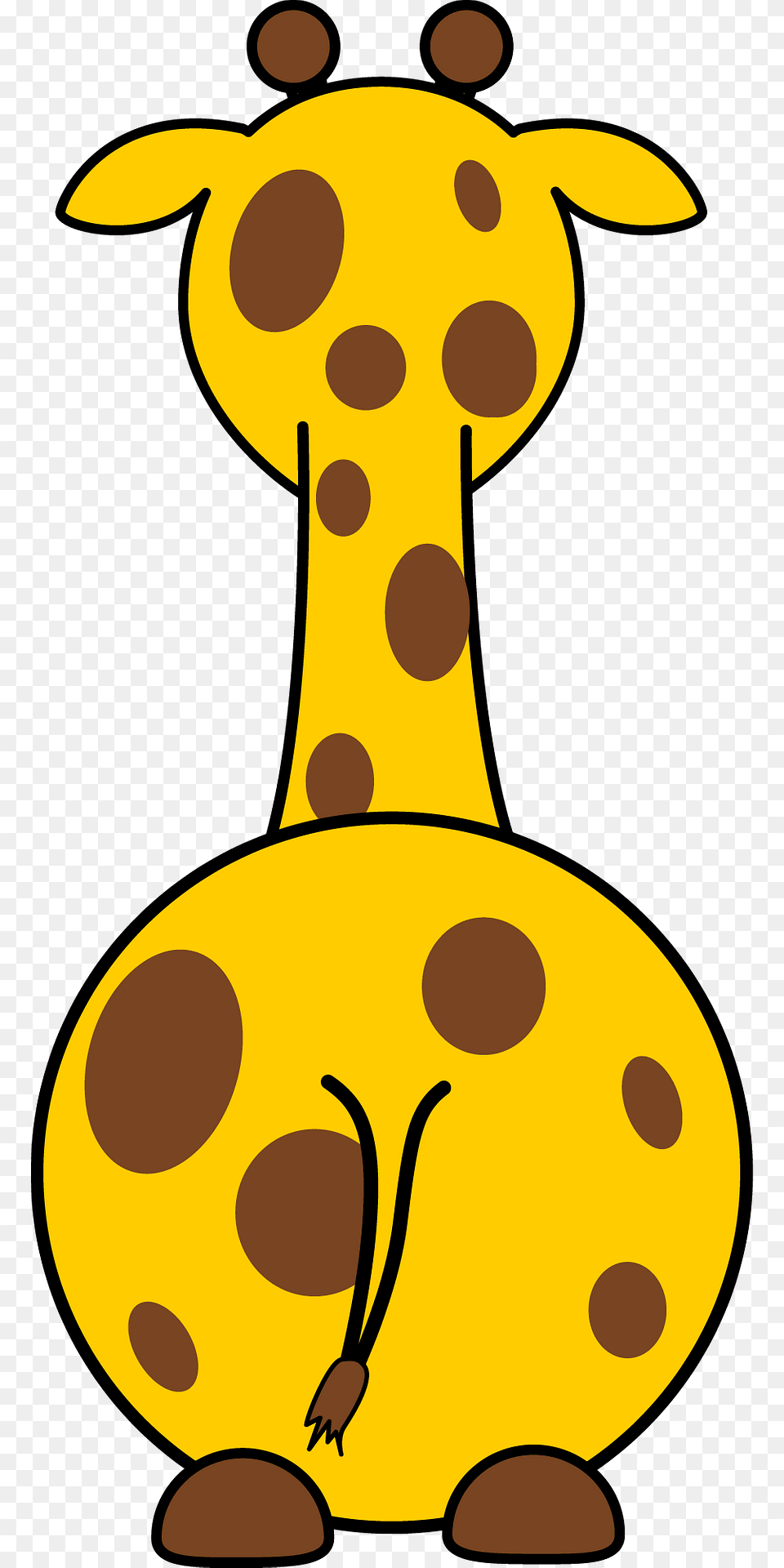 Cartoon Giraffe Back Clipart, Animal, Mammal Free Png