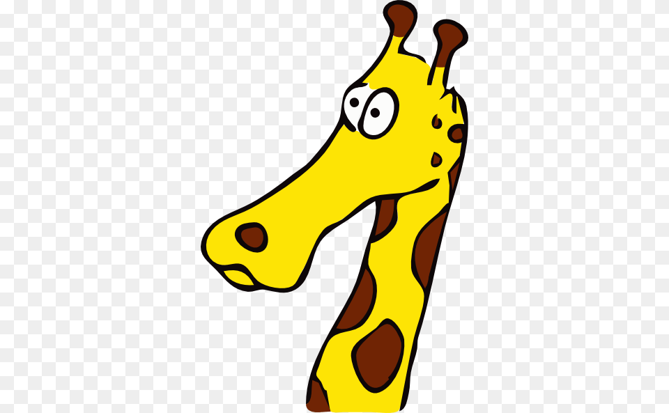 Cartoon Giraffe Svg Clip Arts 384 X 593 Px, Banana, Food, Fruit, Plant Free Transparent Png