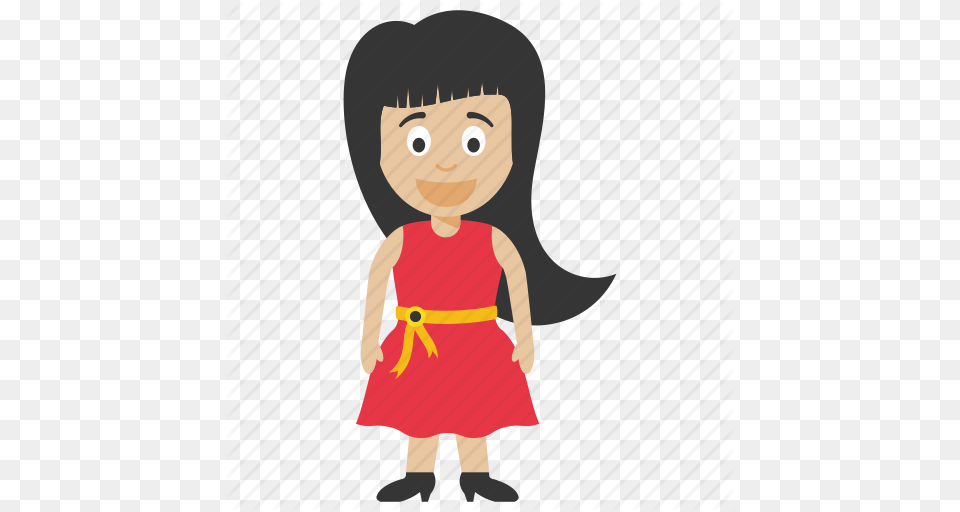 Cartoon Girl Child Girl Kid Cartoon Character Kid Cartoon Girl Icon, Baby, Person, Clothing, Dress Free Png