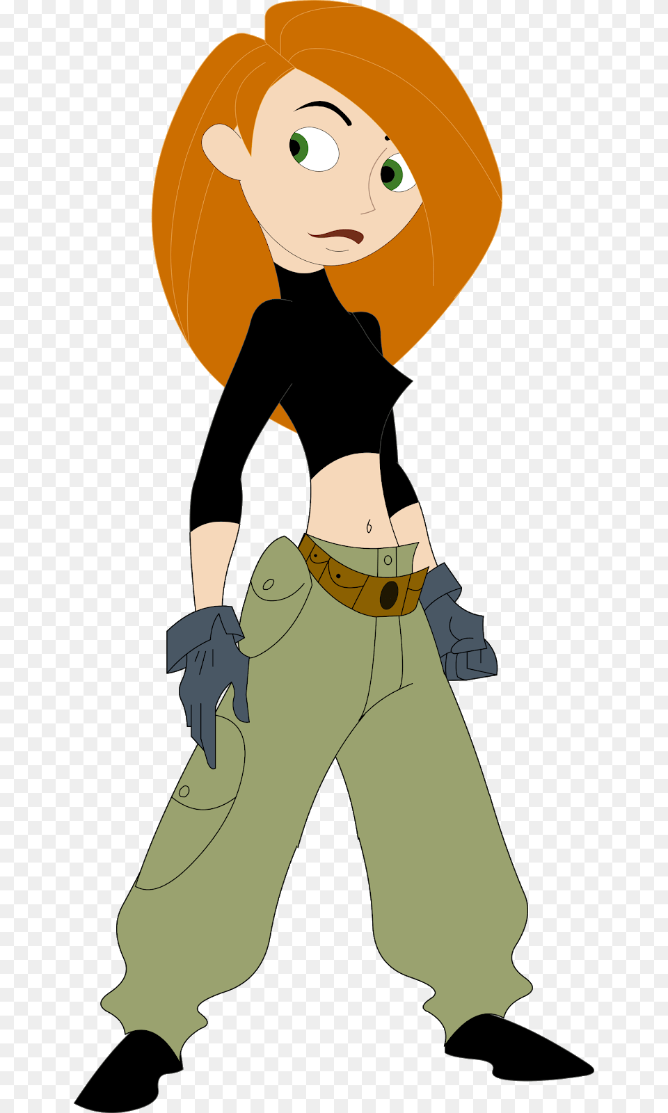 Cartoon Girl Girl Clipart Women Clipart Cartoon Kim Possible Ron Stoppable Rufus, Baby, Person, Pants, Clothing Free Png Download