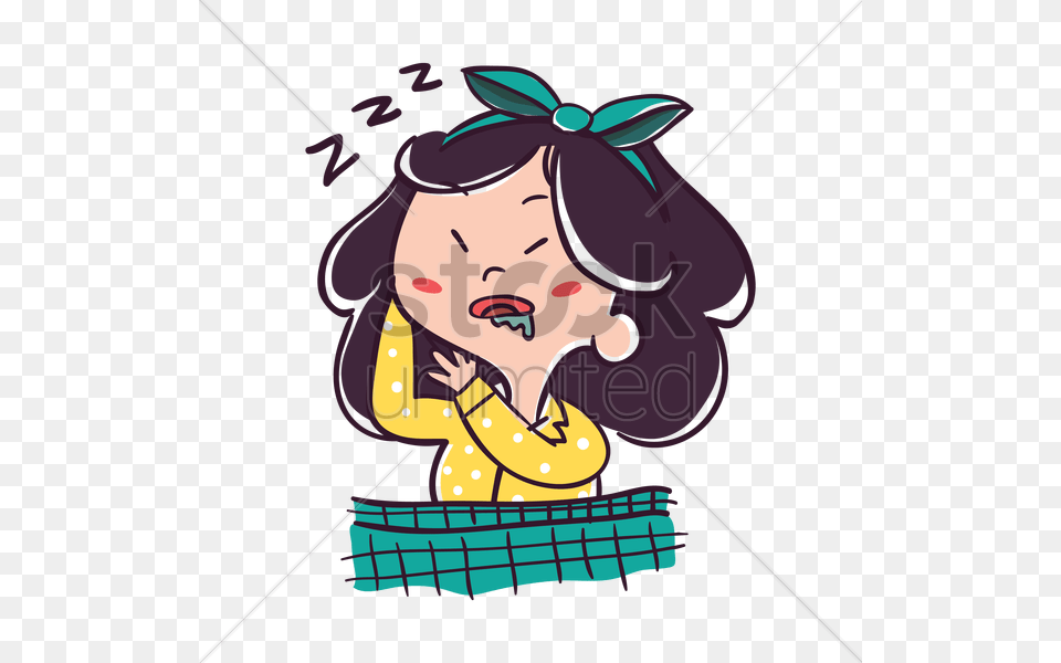 Cartoon Girl Sleeping Vector Image, Head, Person, Face, Photography Free Transparent Png