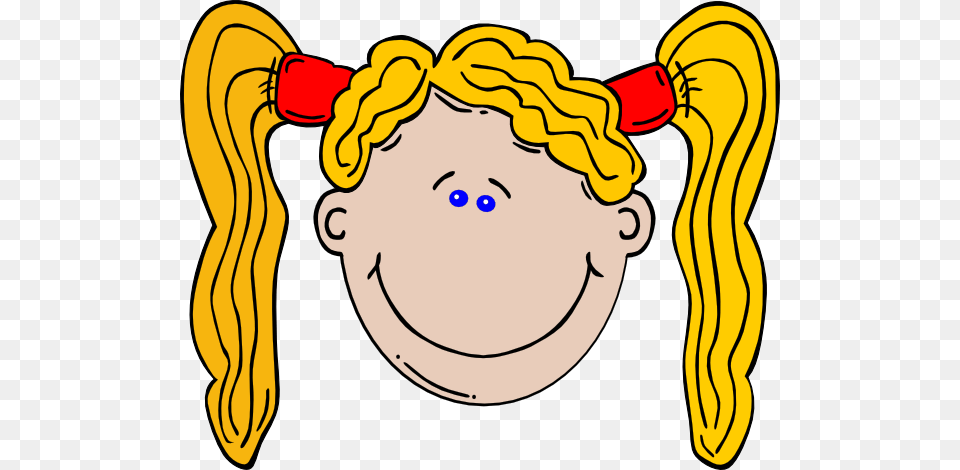 Cartoon Girl With Long Yellow Hair Clip Arts For Web, Face, Head, Person, Baby Free Png