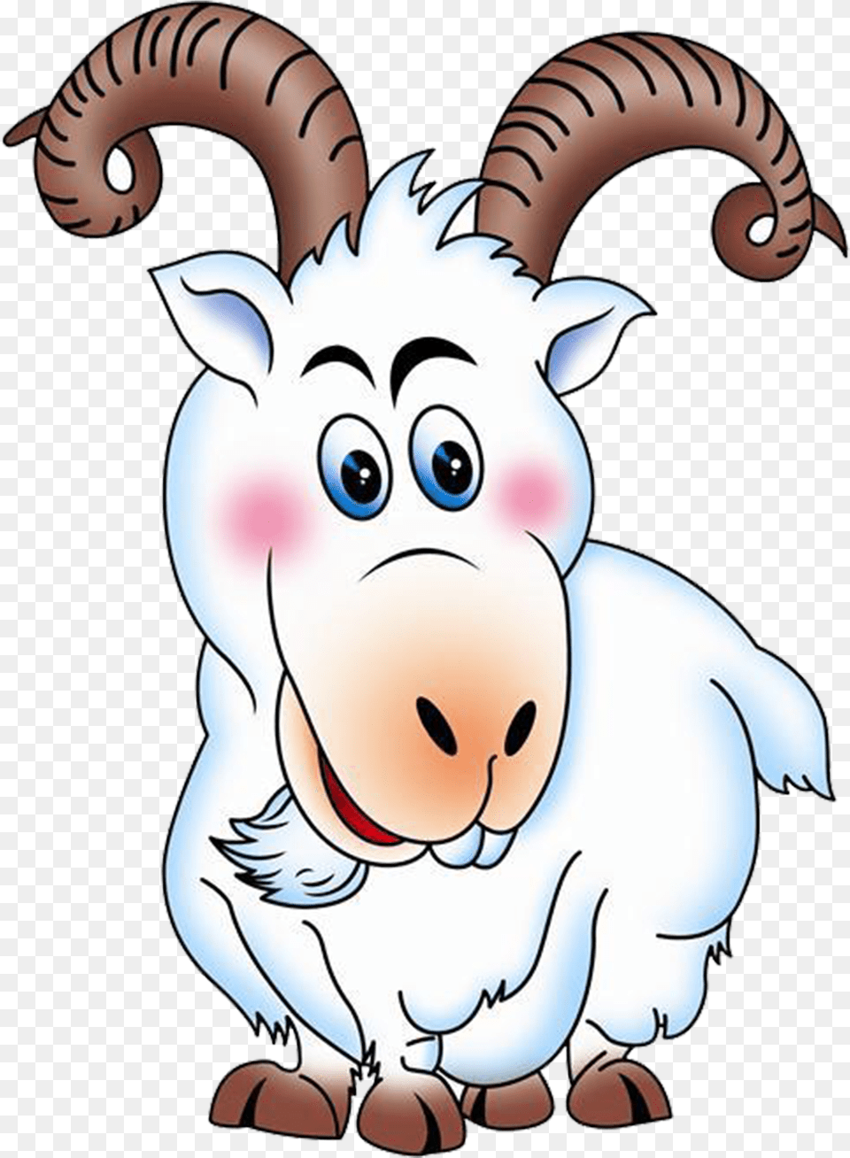 Cartoon Goat Head, Animal, Livestock, Mammal, Pig Free Png